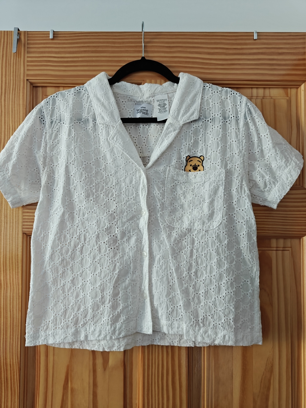 Disney Winnie the Pooh White Eyelet Blouse